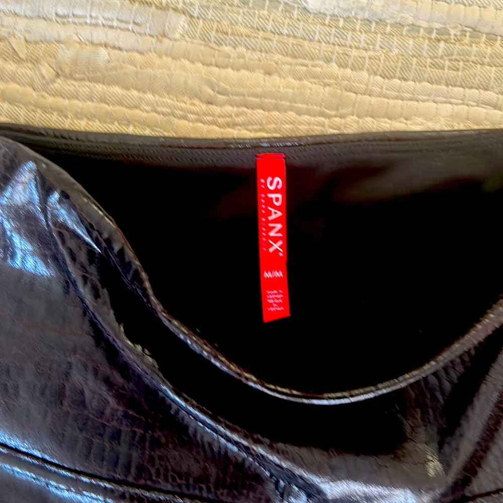 Nwot Spanx faux crocodile faux leather. Size M